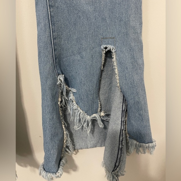For the Republic Womens Jeans Size 4 Blue Flare Leg Distressed Denim Boho - Picture 7 of 14